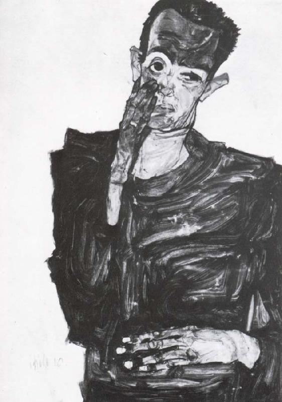 Egon Schiele Self portrait France oil painting art